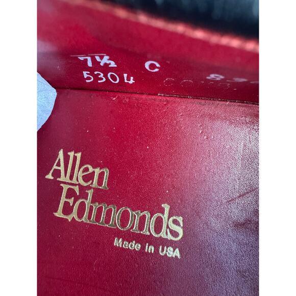 Allen Edmond Black Patent Leather Lace Up Dress Shoes Tuxedo 7.5 C - Picture 3 of 10